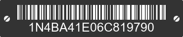 2006 NISSAN Maxima 1N4BA41E06C819790 VIN decoded