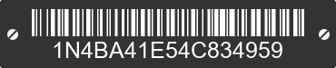 2004 NISSAN Maxima 1N4BA41E54C834959 VIN decoded