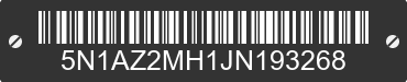 2018 NISSAN Murano 5N1AZ2MH1JN193268 VIN decoded
