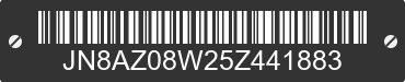 2005 NISSAN Murano JN8AZ08W25Z441883 VIN decoded
