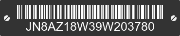 2009 NISSAN Murano JN8AZ18W39W203780 VIN decoded