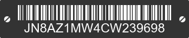 2012 NISSAN Murano JN8AZ1MW4CW239698 VIN decoded