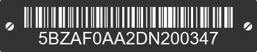 2013 NISSAN NV 5BZAF0AA2DN200347 VIN decoded