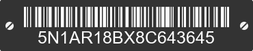 2008 NISSAN Pathfinder 5N1AR18BX8C643645 VIN decoded