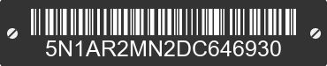 2013 NISSAN Pathfinder 5N1AR2MN2DC646930 VIN decoded