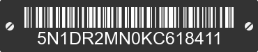 2019 NISSAN Pathfinder 5N1DR2MN0KC618411 VIN decoded