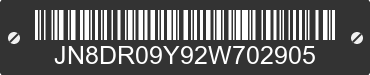 2002 NISSAN Pathfinder JN8DR09Y92W702905 VIN decoded