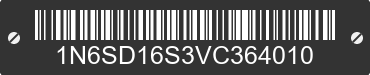 1997 NISSAN Pickup 1N6SD16S3VC364010 VIN decoded