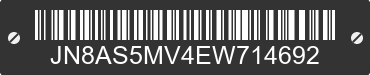 2014 NISSAN Rogue Select JN8AS5MV4EW714692 VIN decoded