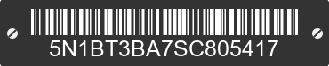 2025 NISSAN Rogue 5N1BT3BA7SC805417 VIN decoded