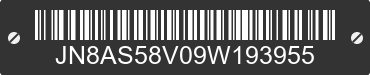 2009 NISSAN Rogue JN8AS58V09W193955 VIN decoded