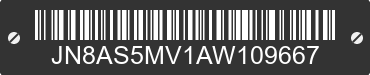 2010 NISSAN Rogue JN8AS5MV1AW109667 VIN decoded