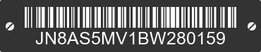2011 NISSAN Rogue JN8AS5MV1BW280159 VIN decoded