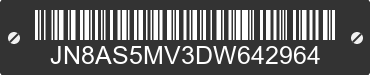 2013 NISSAN Rogue JN8AS5MV3DW642964 VIN decoded
