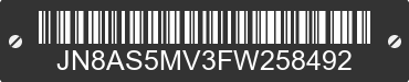 2015 NISSAN Rogue JN8AS5MV3FW258492 VIN decoded