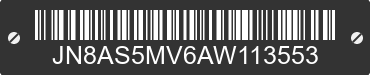 2010 NISSAN Rogue JN8AS5MV6AW113553 VIN decoded