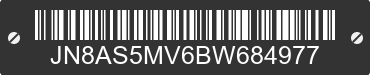 2011 NISSAN Rogue JN8AS5MV6BW684977 VIN decoded
