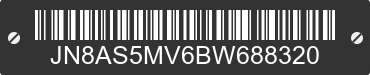 2011 NISSAN Rogue JN8AS5MV6BW688320 VIN decoded