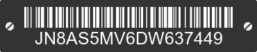 2013 NISSAN Rogue JN8AS5MV6DW637449 VIN decoded