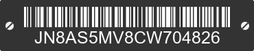 2012 NISSAN Rogue JN8AS5MV8CW704826 VIN decoded
