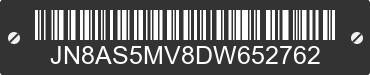 2013 NISSAN Rogue JN8AS5MV8DW652762 VIN decoded