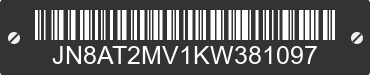 2019 NISSAN Rogue JN8AT2MV1KW381097 VIN decoded