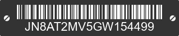 2016 NISSAN Rogue JN8AT2MV5GW154499 VIN decoded