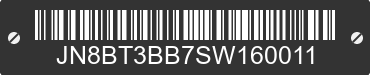 2025 NISSAN Rogue JN8BT3BB7SW160011 VIN decoded