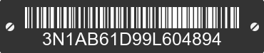2009 NISSAN Sentra 3N1AB61D99L604894 VIN decoded