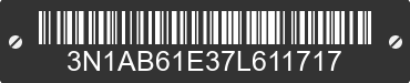 2007 NISSAN Sentra 3N1AB61E37L611717 VIN decoded