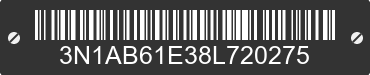 2008 NISSAN Sentra 3N1AB61E38L720275 VIN decoded