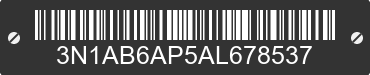 2010 NISSAN Sentra 3N1AB6AP5AL678537 VIN decoded