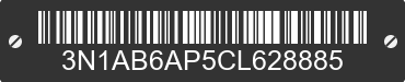 2012 NISSAN Sentra 3N1AB6AP5CL628885 VIN decoded