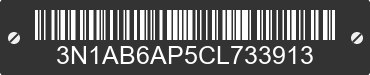 2012 NISSAN Sentra 3N1AB6AP5CL733913 VIN decoded