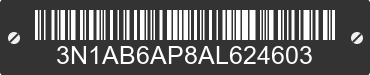 2010 NISSAN Sentra 3N1AB6AP8AL624603 VIN decoded