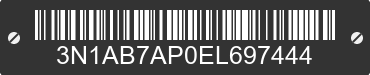 2014 NISSAN Sentra 3N1AB7AP0EL697444 VIN decoded