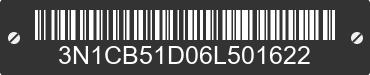 2006 NISSAN Sentra 3N1CB51D06L501622 VIN decoded