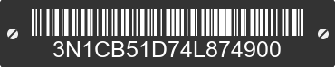 2004 NISSAN Sentra 3N1CB51D74L874900 VIN decoded