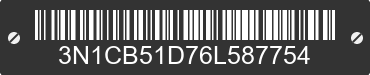 2006 NISSAN Sentra 3N1CB51D76L587754 VIN decoded