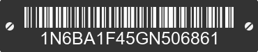 2016 NISSAN Titan 1N6BA1F45GN506861 VIN decoded