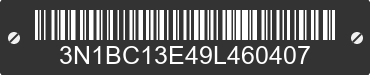 2009 NISSAN Versa 3N1BC13E49L460407 VIN decoded