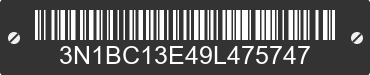 2009 NISSAN Versa 3N1BC13E49L475747 VIN decoded