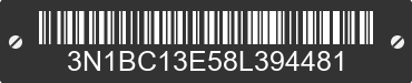 2008 NISSAN Versa 3N1BC13E58L394481 VIN decoded