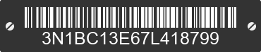 2007 NISSAN Versa 3N1BC13E67L418799 VIN decoded