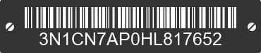 2017 NISSAN Versa 3N1CN7AP0HL817652 VIN decoded