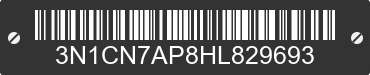 2017 NISSAN Versa 3N1CN7AP8HL829693 VIN decoded