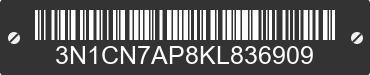 2019 NISSAN Versa 3N1CN7AP8KL836909 VIN decoded