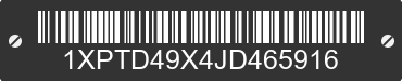2018 PETERBILT 367 1XPTD49X4JD465916 VIN decoded