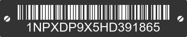 2017 PETERBILT 389 1NPXDP9X5HD391865 VIN decoded