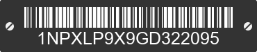 2016 PETERBILT 389 1NPXLP9X9GD322095 VIN decoded